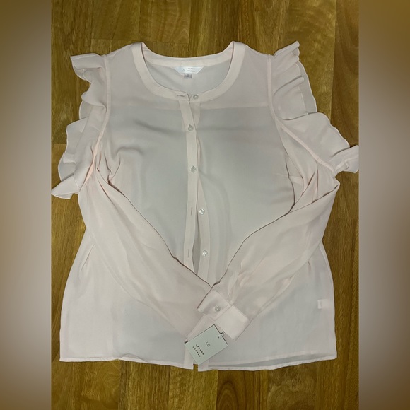 💗NWT LAUREN CONRAD COLD SHOULDER BLOUSE💗 - Picture 1 of 3
